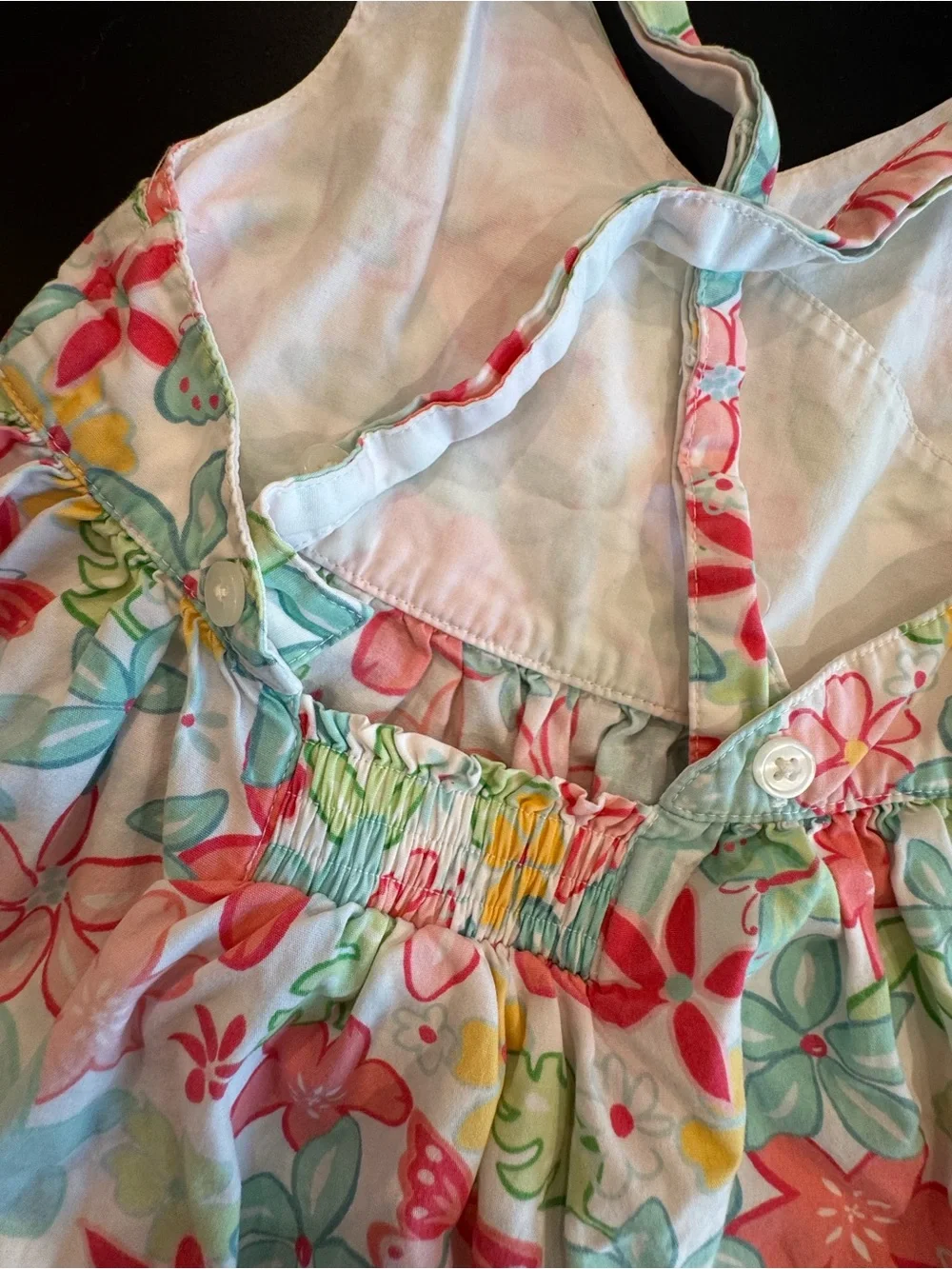 Y2K Girls Floral Sundress and Bloomers - Pink & Aqua